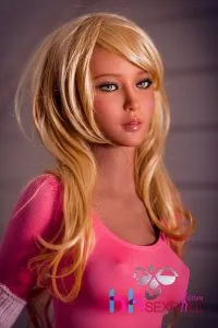 Blonde long hair waist strip sex doll black love doll in stock