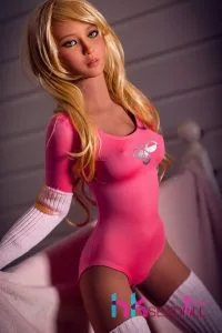 Blonde long hair waist strip sex doll black love doll in stock